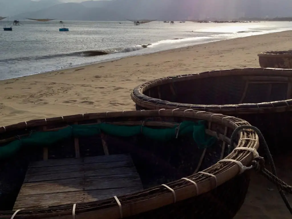 Basket Boats on the beach