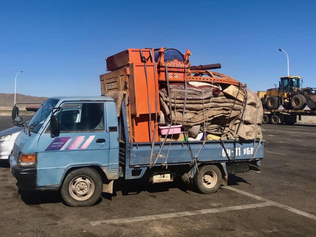 Moving of a Ger in Mongolia