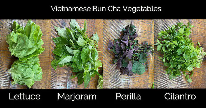 Vietnamese Bun Cha Vegetables