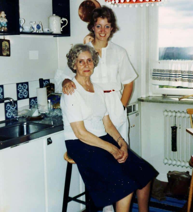 My Swedish Grandmother, Mormor, and I in her kitchen in Stockholm, Sweden.  This was the last time I saw her alive.  