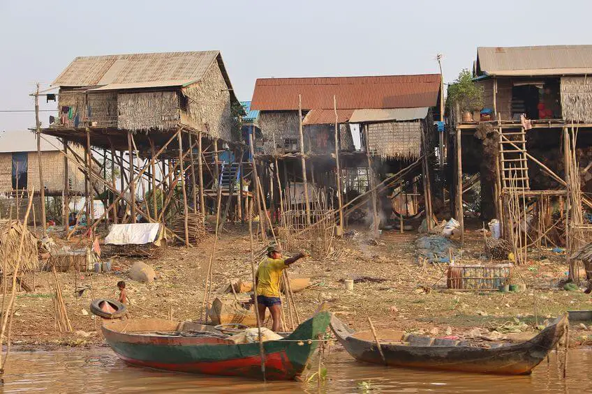 Examples of Some Cambodian Houses on Stilts