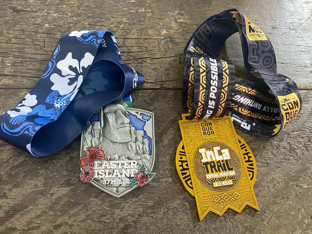 Two medals for virtual challenges