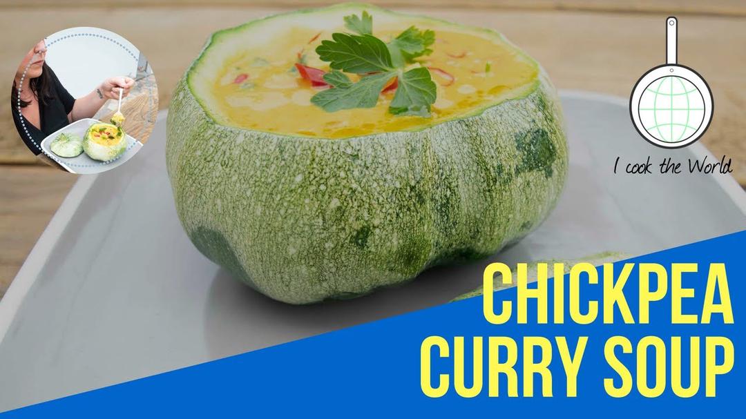 'Video thumbnail for Chickpea Curry Soup - I Cook The World - Courgette Curry Soup'