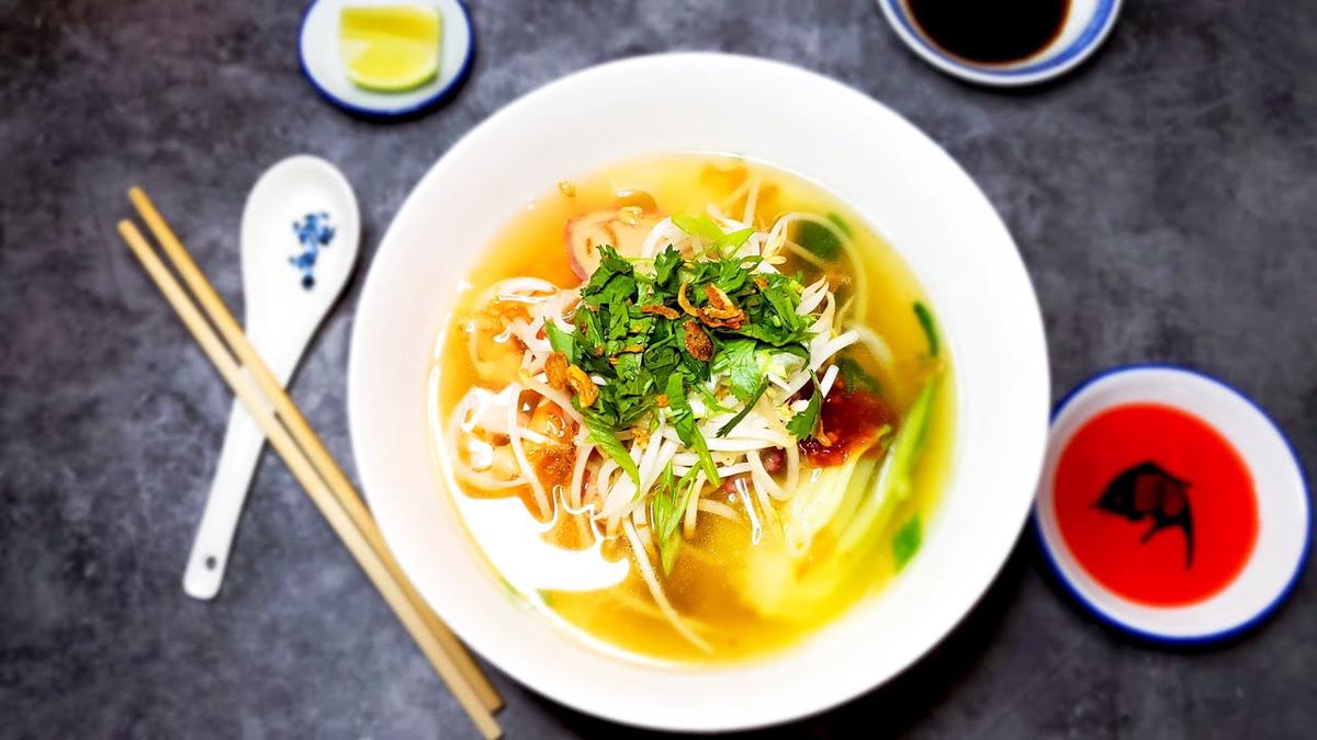 'Video thumbnail for Wonton Noodle Soup with homemade Dumplings 🥟'