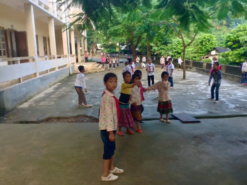 Students on the playground