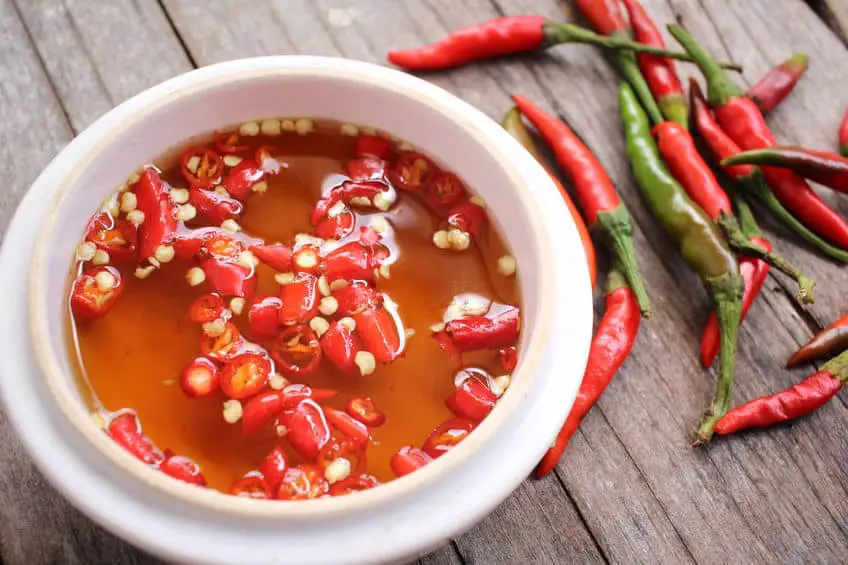 Vietnamese Fish sauce with red chili