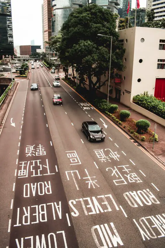 Road on Hong Kong Isalnd