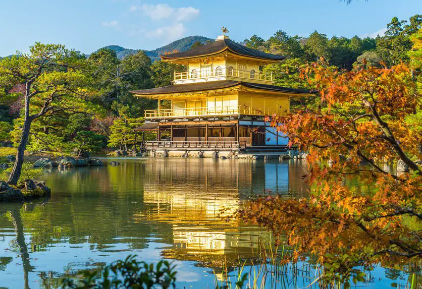 Kinkakuji Temple (The Golden Pavilion) in Kyoto, Japan