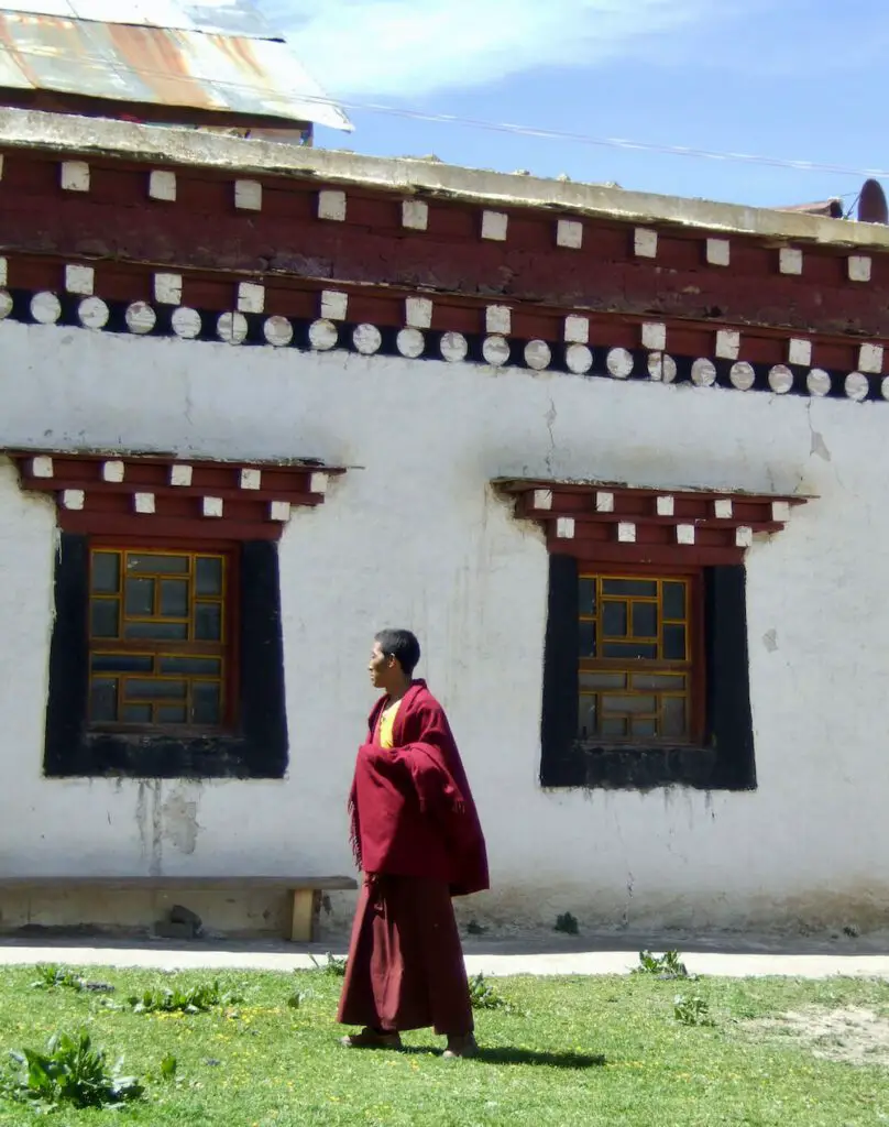 Tibetan Monk Walking