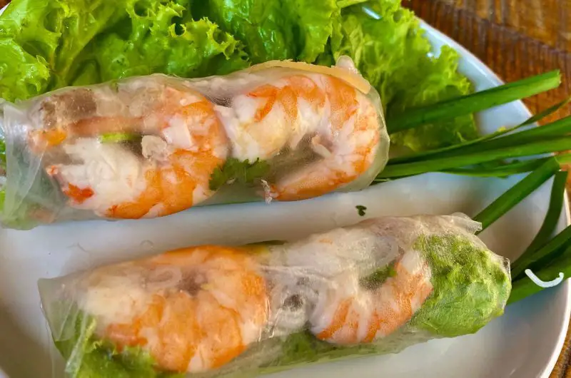 Vietnamese Shrimp Fresh Spring Rolls With Vietnamese Dipping Sauces