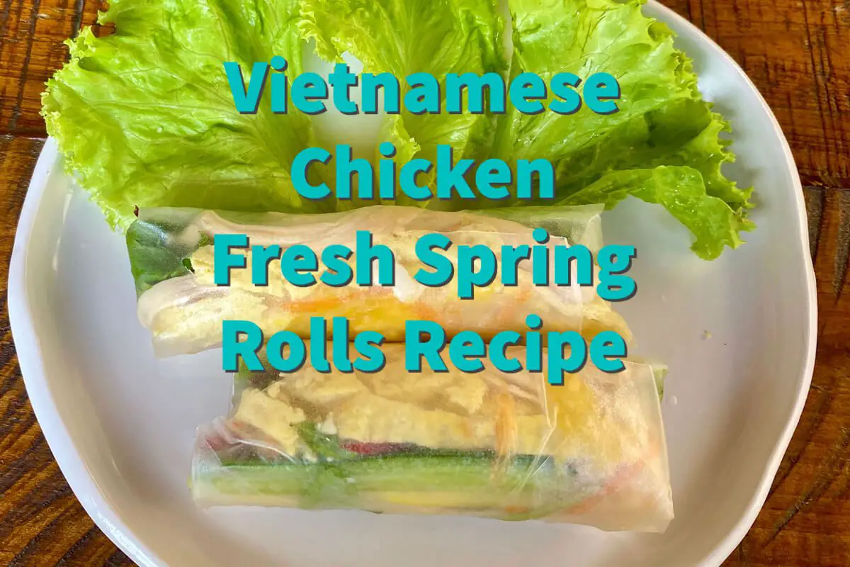  Vietnamese Chicken Fresh Spring Rolls With Vietnamese Dipping Sauces Recipe 