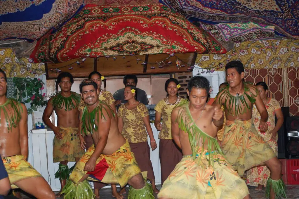Some Samoan People Performing Their Traditional Dance