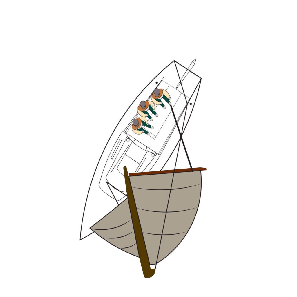 steps to tack a sailboat