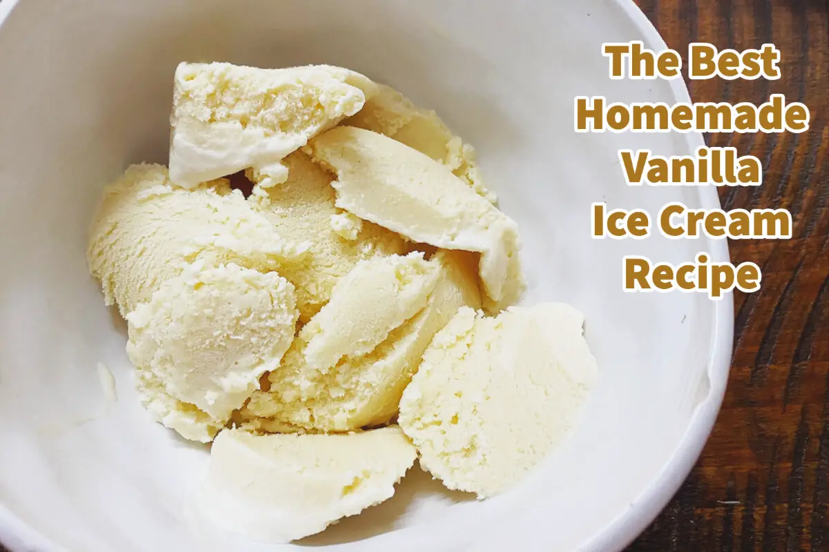 Ice cream made in vanilla