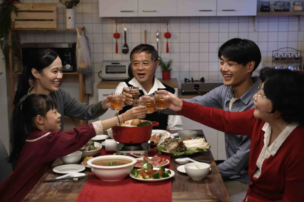 A Family Celebrating Lunar New Year