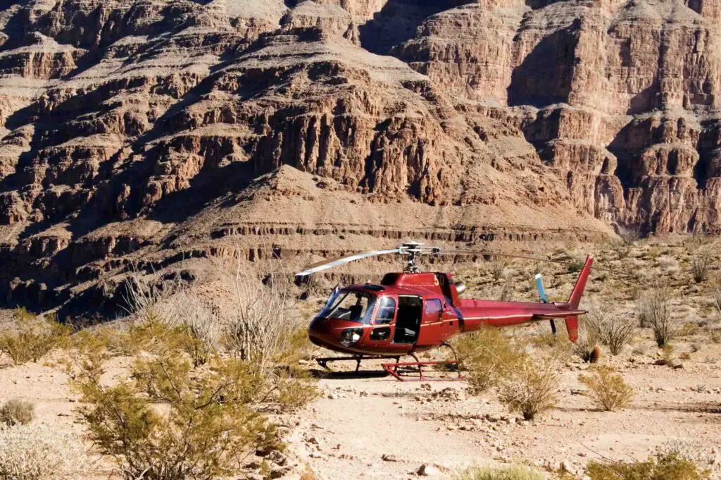 Helicopter in Grand Canyon