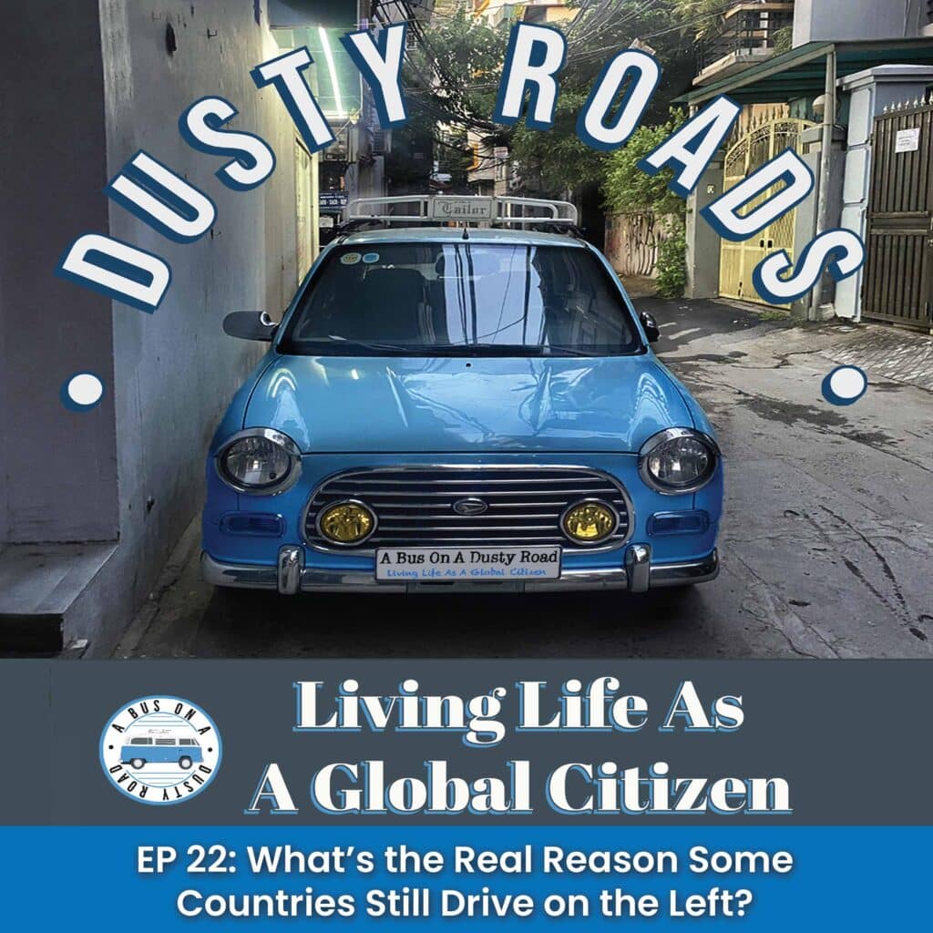 a blue car parked in a narrow alley
