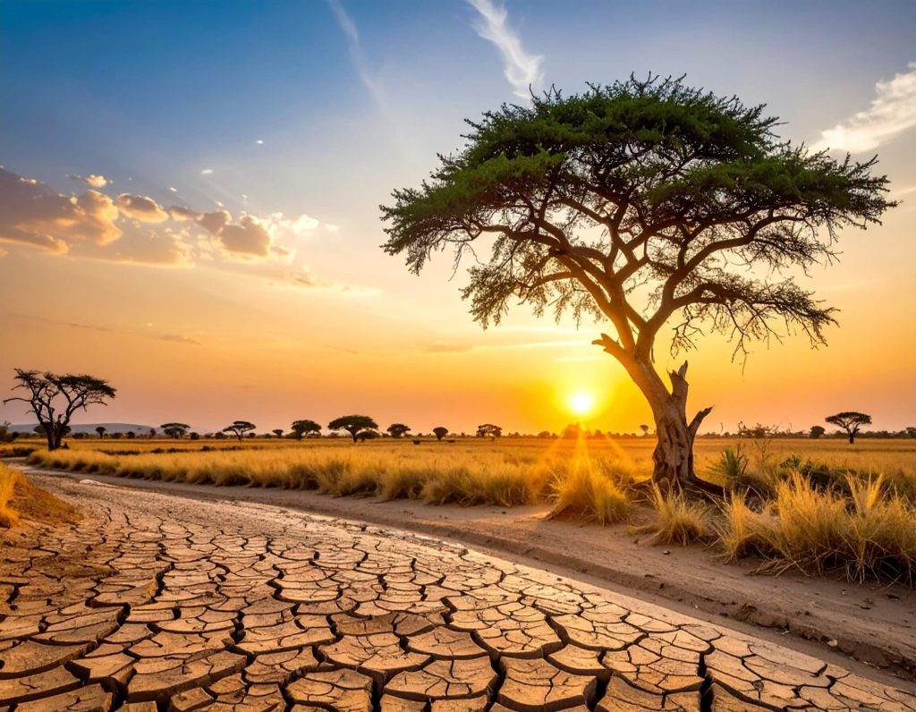 Drought in Africa makes it difficult to grow anything.