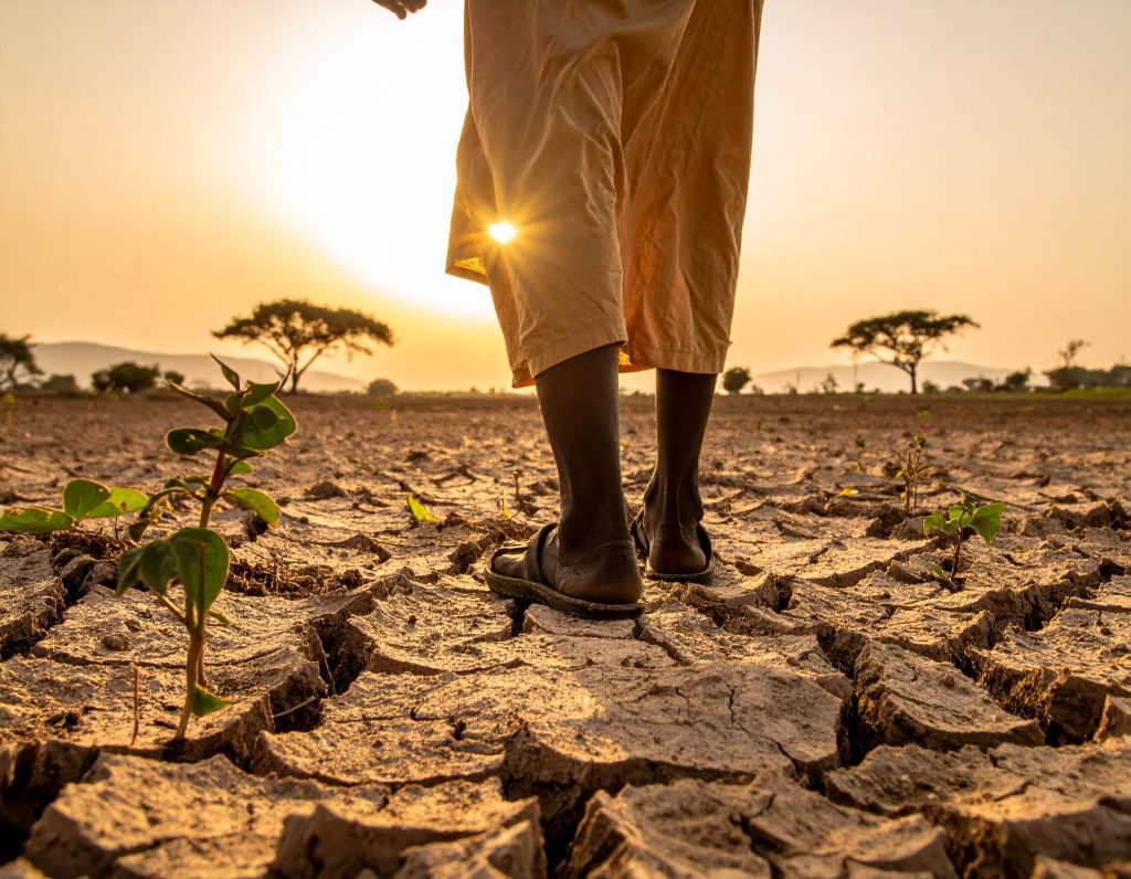 Drought in Africa makes it difficult to grow anything.