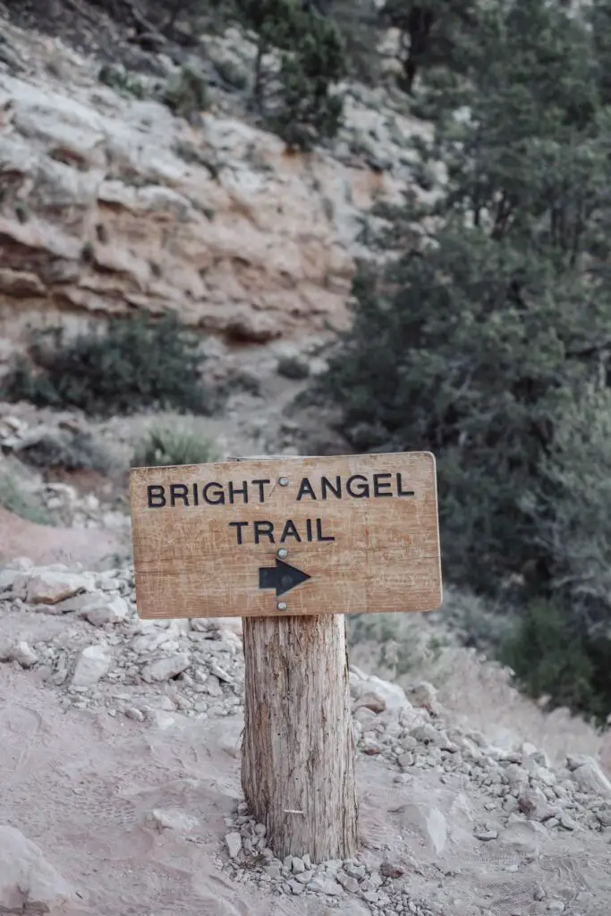 Bright Angel Trail Signage