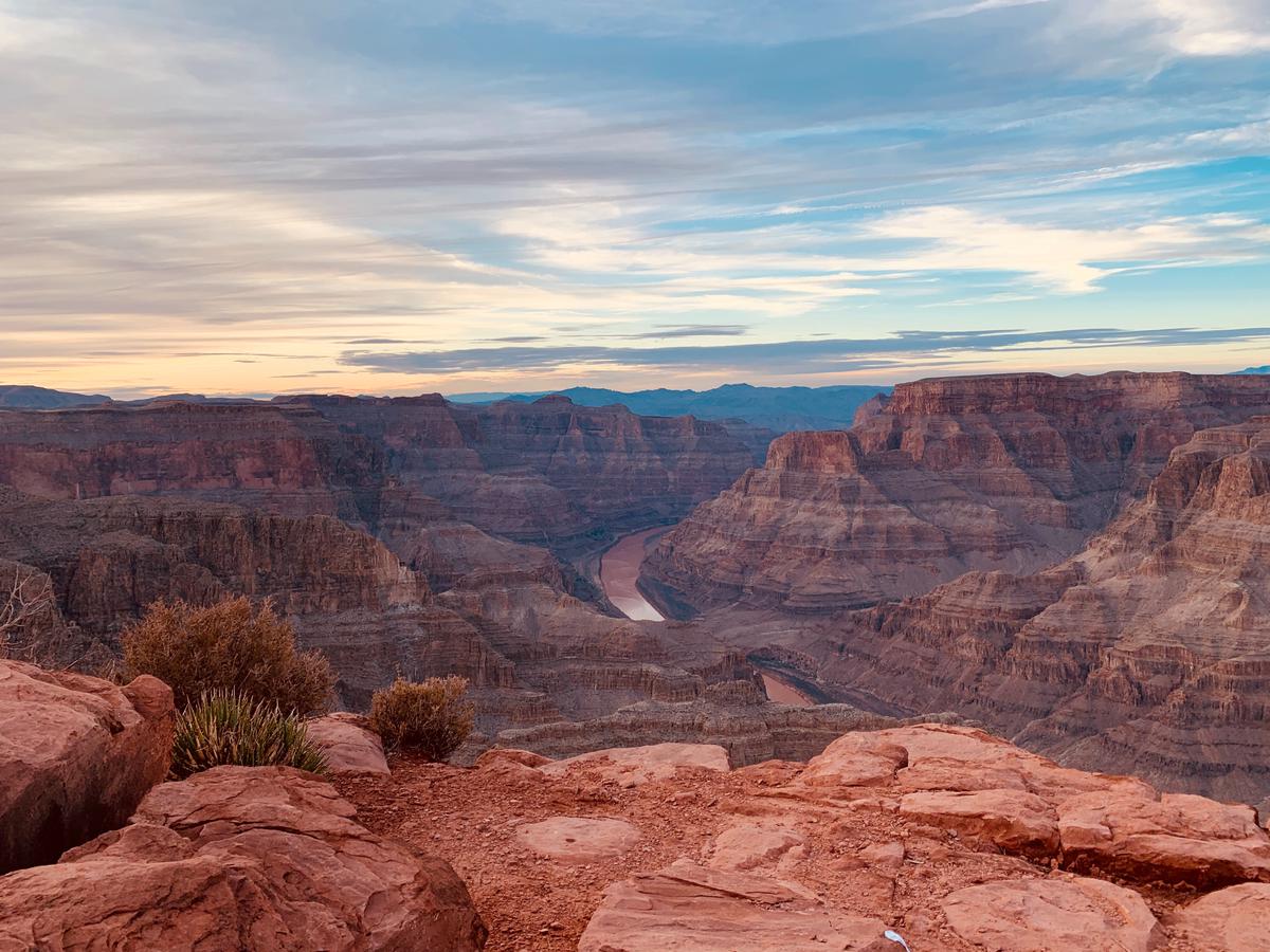 A stunning view of the Grand Canyon, showcasing its breathtaking vastness and beauty